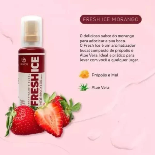 4 Spray Aromatizante Bucal Fresch Ice Morango e Black Atin-inflamatório da Gengiva e Anticéptico - Imagem 2