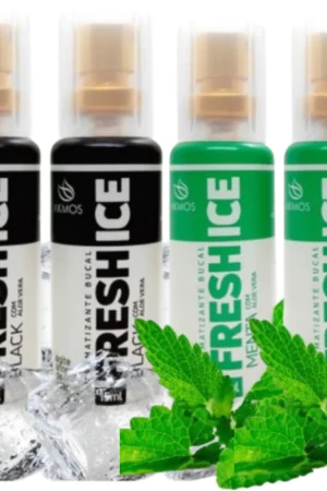 4 Spray Aromatizante Bucal Fresch Ice Menta e Black Atin-inflamatório da Gengiva e Anticéptico