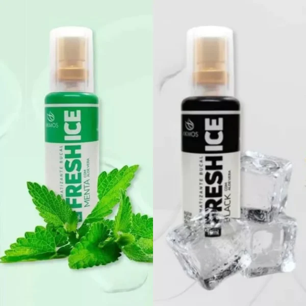 2 Spray Aromatizante Bucal Fresch Ice Menta e Black Atin-inflamatório da Gengiva e Anticéptico