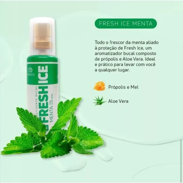 Aromatizante Bucal - Fresh Ice Akmos Hálito Refrescante - Combo com 03-01 Morango + 01 Menta + 01 Black - Imagem 6