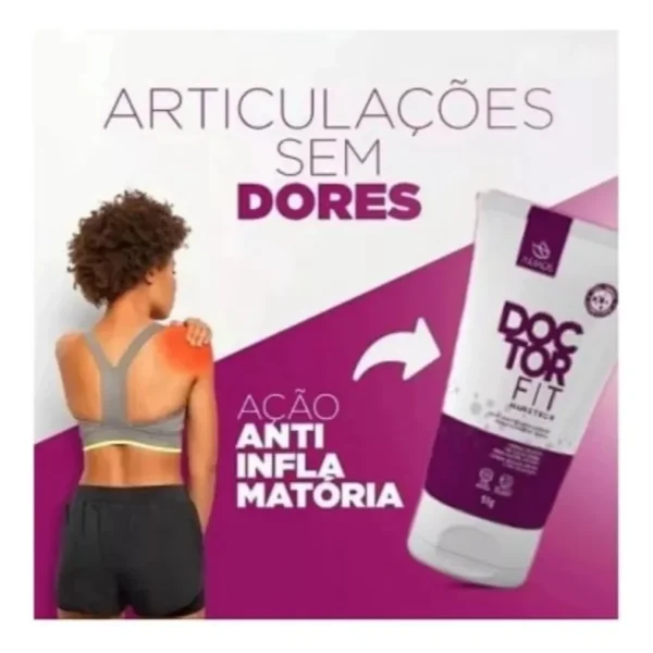 Akmos Doctor Fit Pomada Massageadora Anti-Inflamatória Para Dores Com Castanha Da Índia - Imagem 7