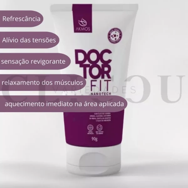Akmos Doctor Fit Pomada Massageadora Anti-Inflamatória Para Dores Com Castanha Da Índia - Imagem 8