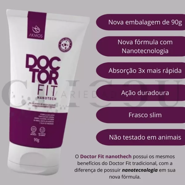 Akmos Doctor Fit Pomada Massageadora Anti-Inflamatória Para Dores Com Castanha Da Índia - Imagem 3
