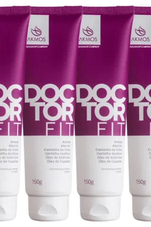 Kit 4 Gel Massageador Doctor Fit 150g Alivio Dor Lesões Akmos Original Massagem Dores Articulações