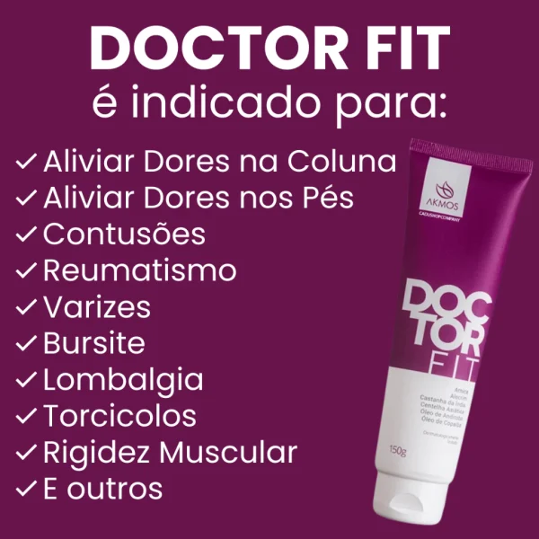 Kit 4 Gel Massageador Doctor Fit 150g Alivio Dor Lesões Akmos Original Massagem Dores Articulações - Imagem 2