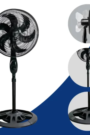 Ventilador De Coluna Turbo 6 Pás Oscilante Silencioso 40cm