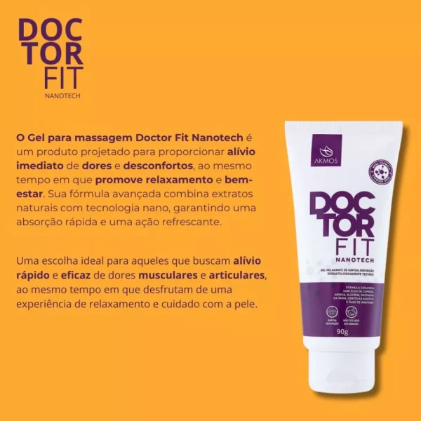 Alívio das Dores com Doctor Fit Gel 90g Qualidade Akmos - Imagem 4