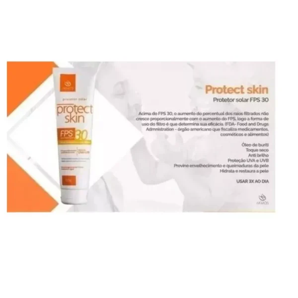 2protetor Solar Protect Skinfps 30 Akmos Toque Seco Original - Imagem 3
