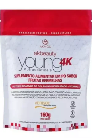 Young 4k Ak Beauty Colágeno Hidrolisa Frutas Vermelhas Akmos