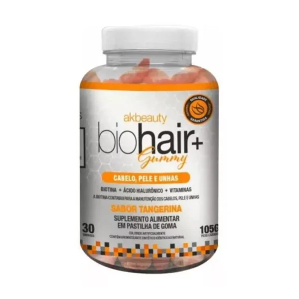 Bala Gummy Biohair Biotina Ácido Hialurônico + Vitaminas Ak