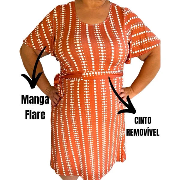 Vestido Plus Size Feminino Soltinho G2 Vestidinho Dress moda evangélica Plus Elegante - Imagem 9