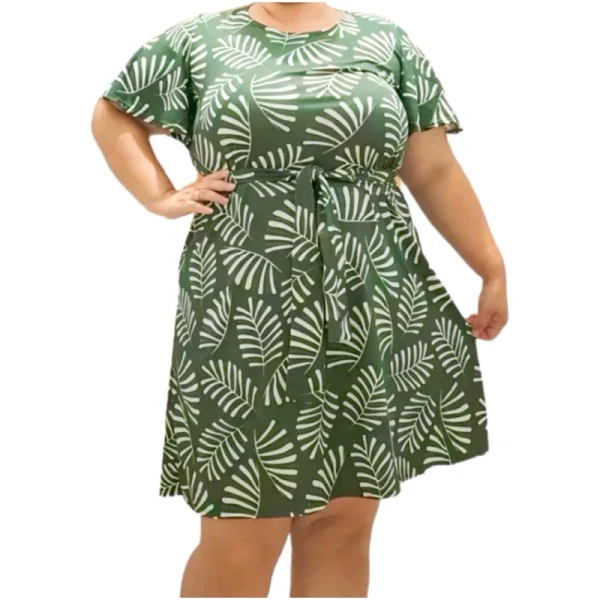 Vestido Plus Size Feminino Soltinho G2 Vestidinho Dress moda evangélica Plus Elegante - Imagem 7