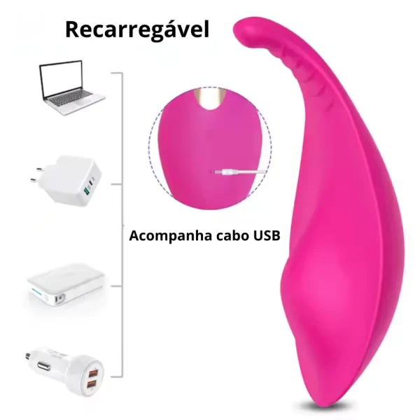 Vibrador Bluetooth Calcinha Feminino Sexual Controle a Distância Aplicativo - Imagem 5