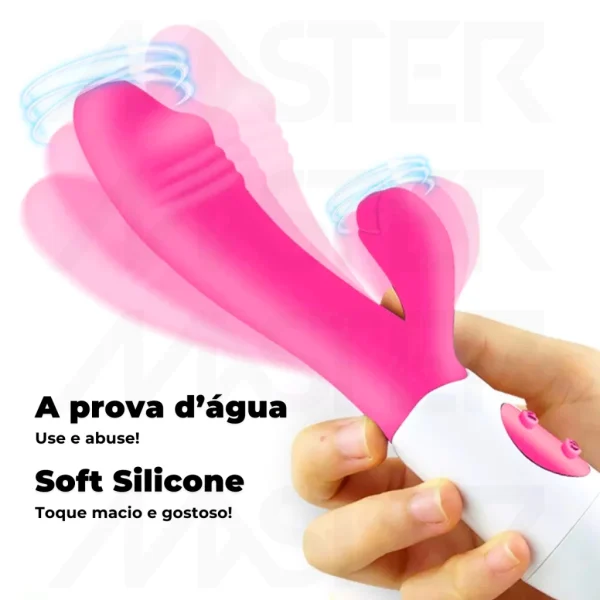 Vibrador Feminino Varinha Mágica Massageador + Vibrador Dupla Estimulação Clitoriana e Ponto G - Imagem 7