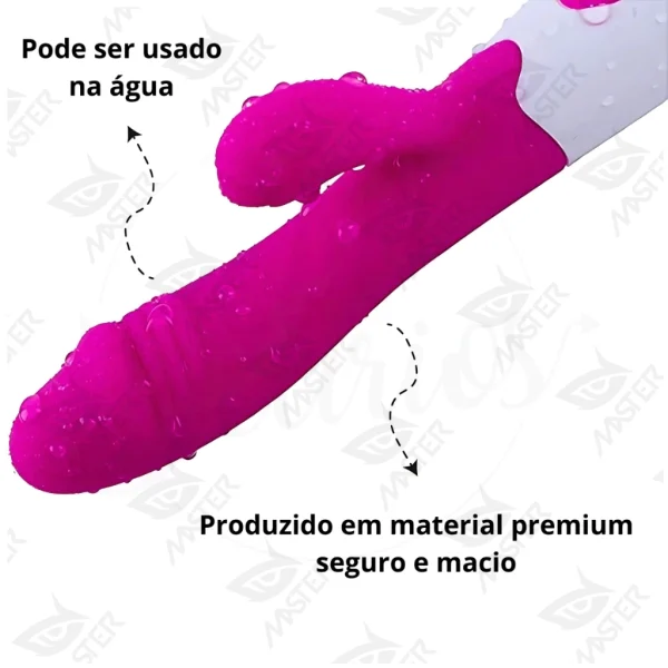 Vibrador Feminino Ponto G 10 Modos De Vibração com Massageador Clitoriano - Female - Imagem 5