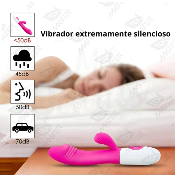 Vibrador Feminino Ponto G 10 Modos De Vibração com Massageador Clitoriano - Female - Imagem 6