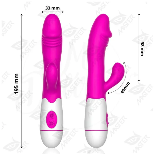 Vibrador Feminino Ponto G 10 Modos De Vibração com Massageador Clitoriano - Female - Imagem 9