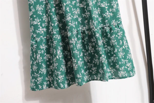 Vestido de Festa de Primavera Outono Vestido de Manga Longa com Pescoço Redondo Floral Longo Cintura Estreita Slim Vestido Longo - Imagem 14