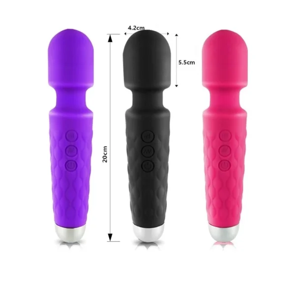 Vibrador Feminino Clitoriano Varinha Mágica Recarregável Ponto G Orgasmo  20 modos-  Silencioso - Imagem 10