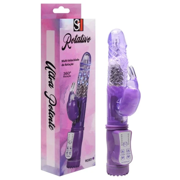 Vibrador Feminino Rotativo 36 Vibrações e 8 Velocidades de Rotação Ultra Potente Jack Rabitt Ponto G e Clitóris - Imagem 2