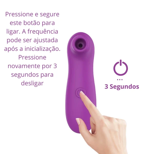 Vibrador Sugador de Clitóris Recarregável Estimulador Com Função de Pulsação - Imagem 15