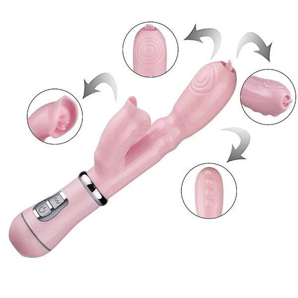 Vibrador Feminino Ponto G Estimulador de Clitoriano com Lingua Forte Potente Recarregável 12 modos - Imagem 7