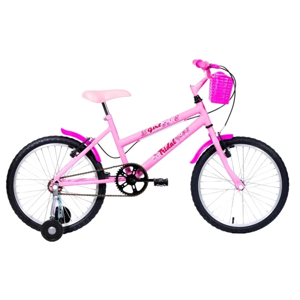 Bicicleta Aro 20 Infantil MTB Girl Com Roda Lateral