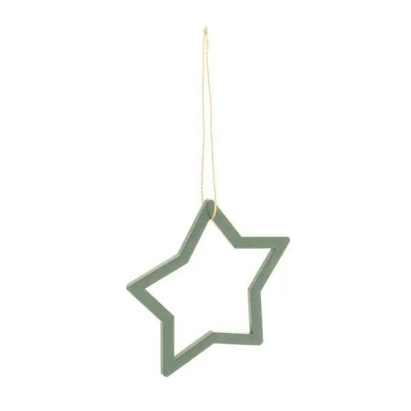 3 Enfeites Woodart para Árvore de Natal Vazado Verde - Imagem 2