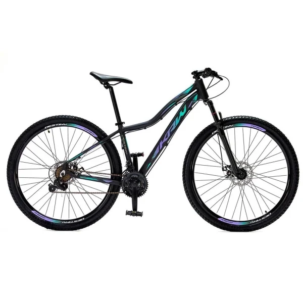 Bicicleta aro 29 KRW Alumínio 24 Velocidades Marchas Freio a Disco Suspensão dianteira Mountain Bike R1 - Imagem 13