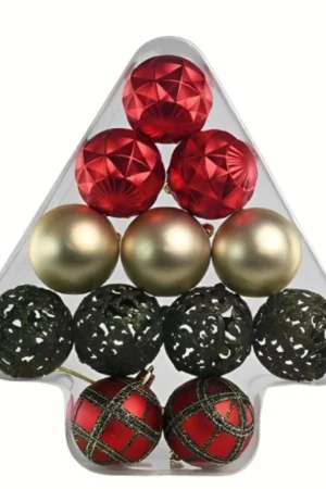 Bola De Natal 12 Unidades Decorativas 6 cm P/ Árvore