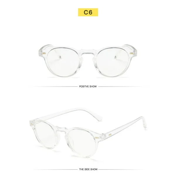 Value Choice Korean Unisex Retro Para Mulheres Homens Pequena Armação Óculos De Sol Redondos Driver Riding Eyeglasses - Imagem 6