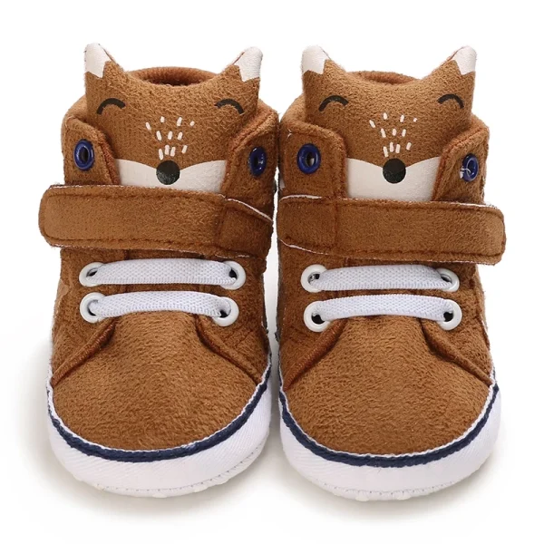 0-18M Sapatos Marrons Recém-Nascidos Temáticos Multicor Para Meninos Tênis Casuais De Sola Macia Sem Escorregamento Primeiro Andarilho - Imagem 20
