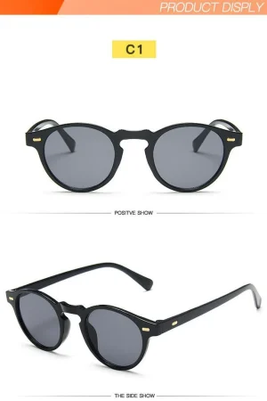 Value Choice Korean Unisex Retro Para Mulheres Homens Pequena Armação Óculos De Sol Redondos Driver Riding Eyeglasses