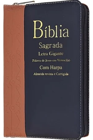 Bíblia Sagrada Letra Gigante com Palavras de Jesus em Vermelho e Harpa