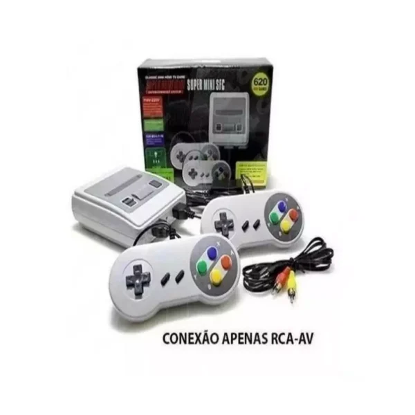 Video Game Super Mini 620 Jogos Retro 8 Bits 2 Controles Nitendo - Imagem 3