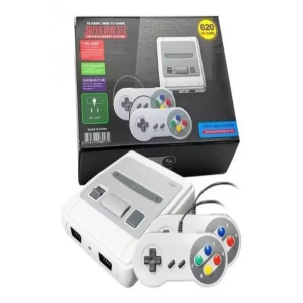 Video Game Super Mini 620 Jogos Retro 8 Bits 2 Controles Nitendo - Imagem 4