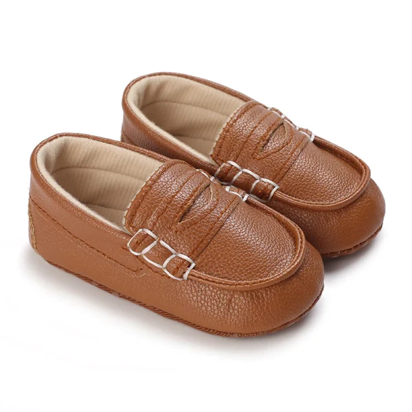 0-18M Sapatos Marrons Recém-Nascidos Temáticos Multicor Para Meninos Tênis Casuais De Sola Macia Sem Escorregamento Primeiro Andarilho - Imagem 6