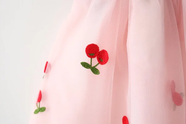 Vestido De Bebê Verão Malha De Ganga Estilo Coreano Para Bordado De Menina Princesa - Imagem 8