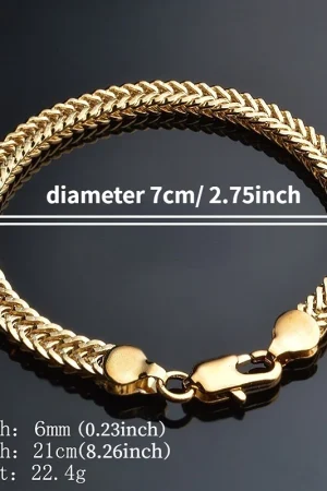 [Value Choice] Fashion Men's Bracelet Aluminum Alloy Foxtail Jewelry Novo Estilo