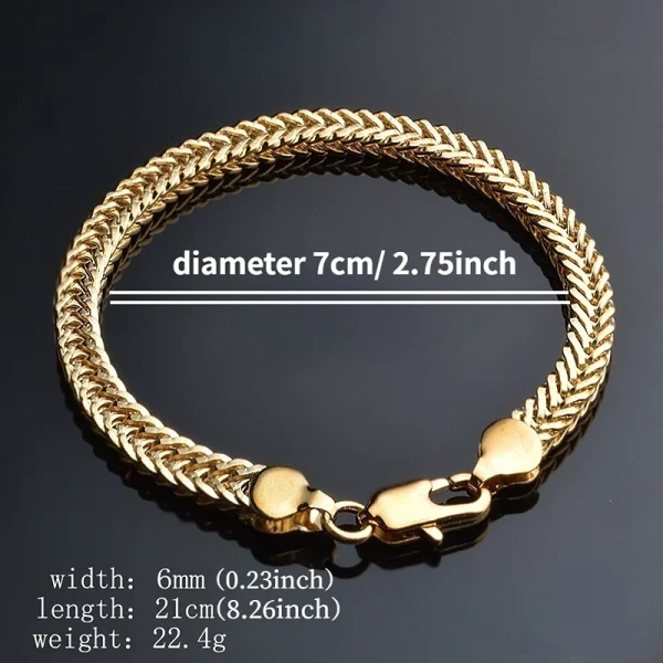 [Value Choice] Fashion Men's Bracelet Aluminum Alloy Foxtail Jewelry Novo Estilo