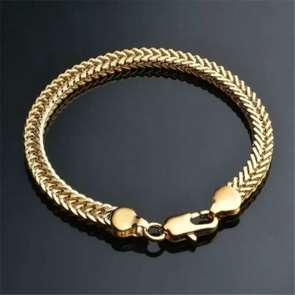 [Value Choice] Fashion Men's Bracelet Aluminum Alloy Foxtail Jewelry Novo Estilo - Imagem 3