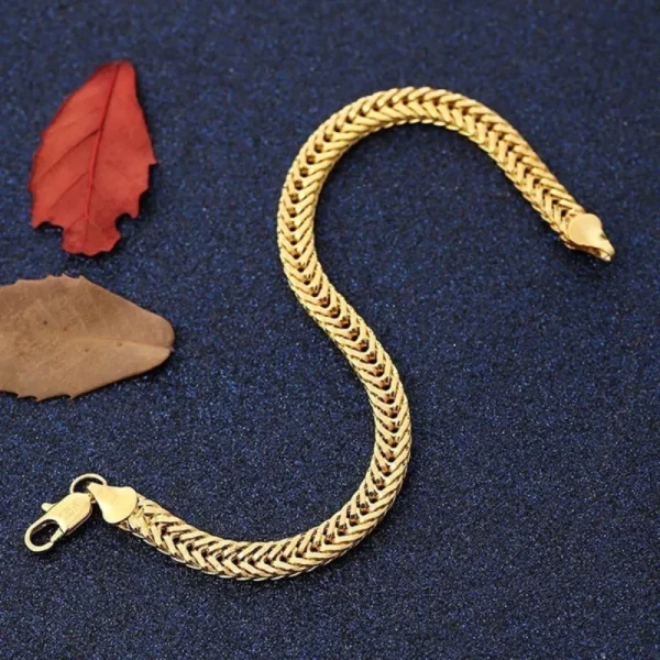 [Value Choice] Fashion Men's Bracelet Aluminum Alloy Foxtail Jewelry Novo Estilo - Imagem 6