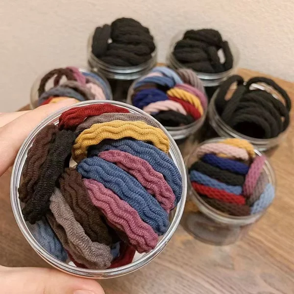 [Fita De Cabeça Espessa E Durável Sem Costura Para O Cabelo Com Elástico De Borracha Versão Coreana - Imagem 6