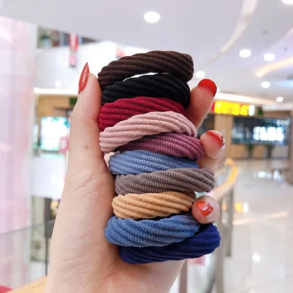 [Fita De Cabeça Espessa E Durável Sem Costura Para O Cabelo Com Elástico De Borracha Versão Coreana - Imagem 12