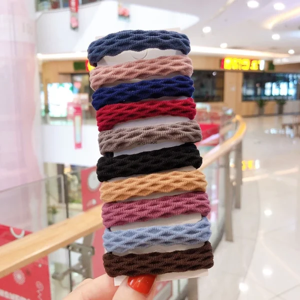 [Fita De Cabeça Espessa E Durável Sem Costura Para O Cabelo Com Elástico De Borracha Versão Coreana - Imagem 14