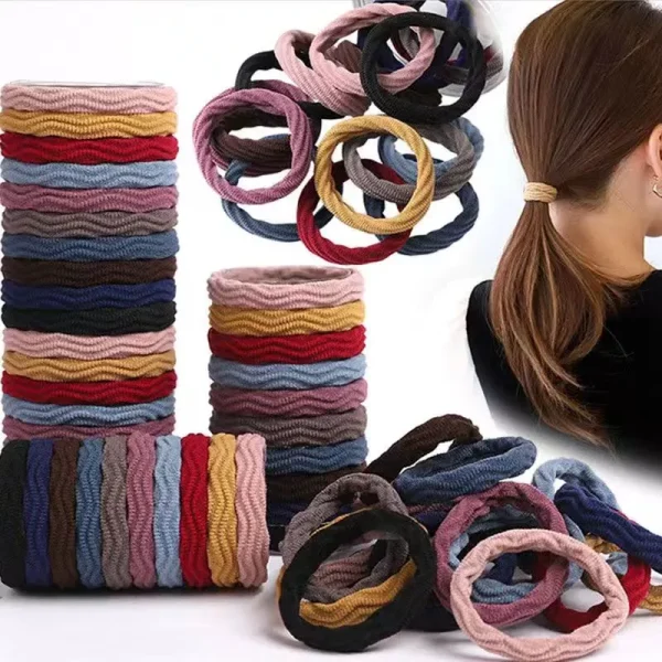 [Fita De Cabeça Espessa E Durável Sem Costura Para O Cabelo Com Elástico De Borracha Versão Coreana - Imagem 5