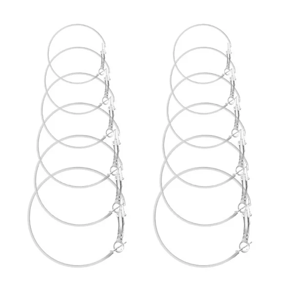 [6Pairs/Set Brincos De Círculo Redondo Geométricos Femininos - Imagem 8