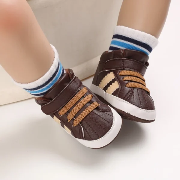 0-18M Sapatos Marrons Recém-Nascidos Temáticos Multicor Para Meninos Tênis Casuais De Sola Macia Sem Escorregamento Primeiro Andarilho - Imagem 21