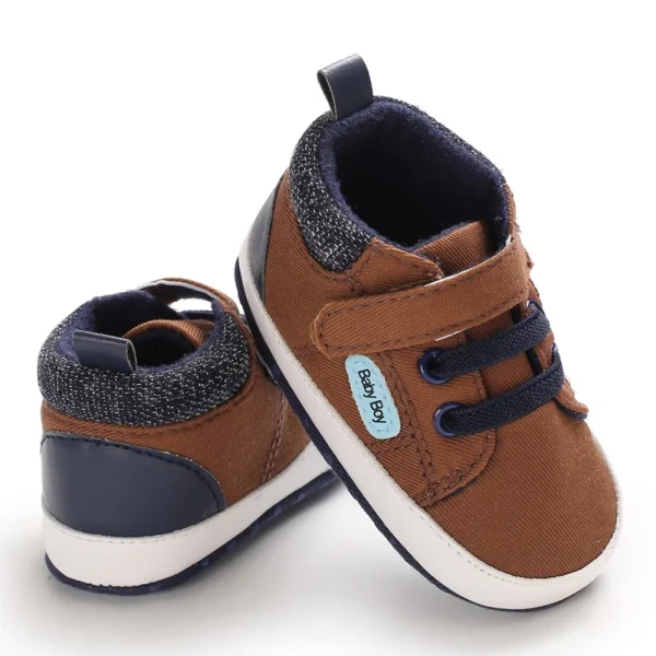 0-18M Sapatos Marrons Recém-Nascidos Temáticos Multicor Para Meninos Tênis Casuais De Sola Macia Sem Escorregamento Primeiro Andarilho - Imagem 11