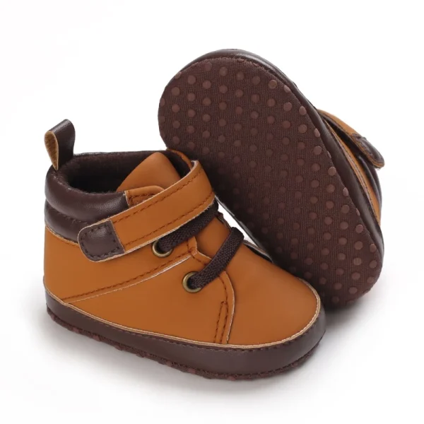 0-18M Sapatos Marrons Recém-Nascidos Temáticos Multicor Para Meninos Tênis Casuais De Sola Macia Sem Escorregamento Primeiro Andarilho - Imagem 22
